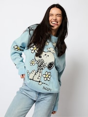 Peanuts x Skinnydip Purple Knitted Jumper - Image 3 of 5