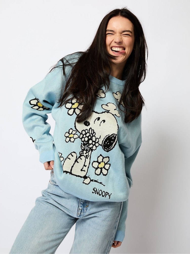 Peanuts x Skinnydip Purple Knitted Jumper - Image 3 of 5