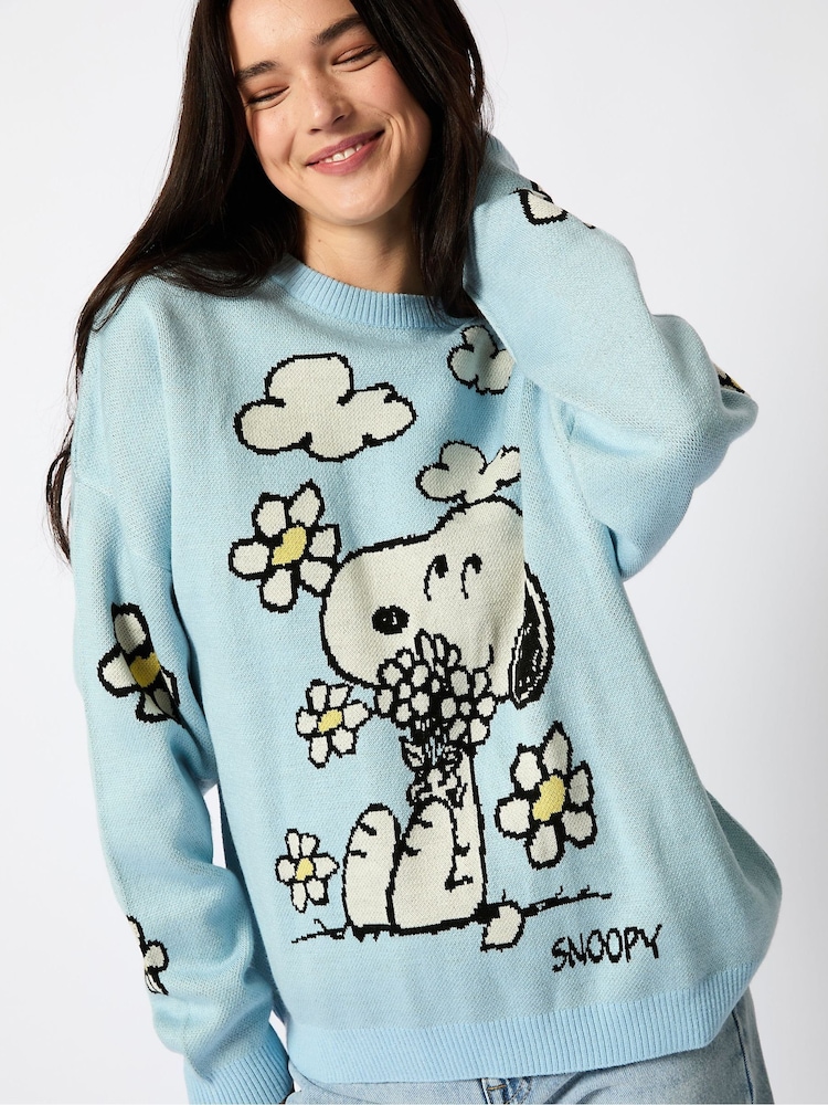 Peanuts x Skinnydip Purple Knitted Jumper - Image 4 of 5