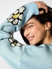 Peanuts x Skinnydip Purple Knitted Jumper - Image 5 of 5