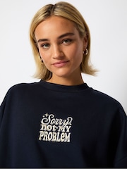 Skinnydip Blue Sorry Not My Problem Sweatshirt - Image 5 of 5