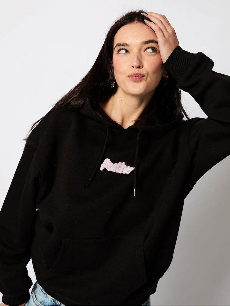 Aardman x Skinnydip Black Feathers Hoodie - Image 4 of 4 Aardman x Skinnydip Black Feathers Hoodie - Image 4 of 4