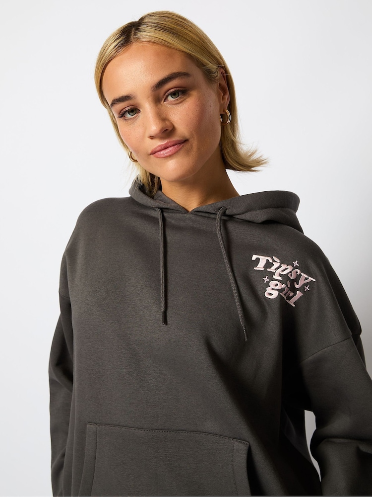 Skinnydip Grey Girl Tipsy Hoodie - Image 2 of 4