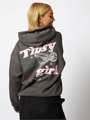 Skinnydip Grey Girl Tipsy Hoodie - Image 4 of 4