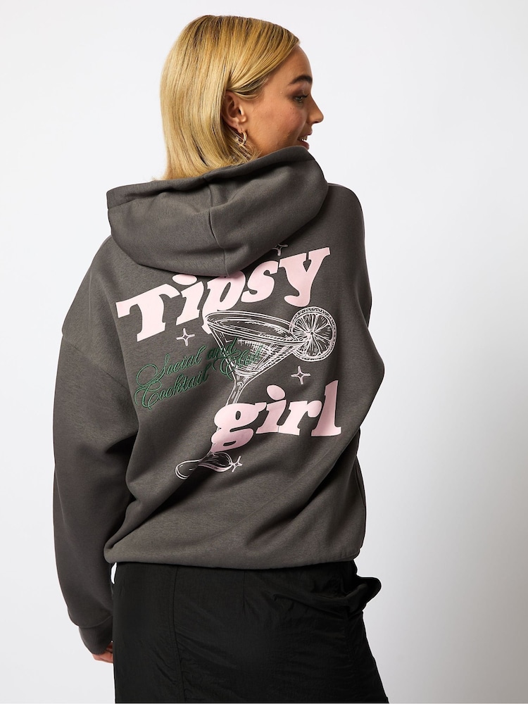 Skinnydip Grey Girl Tipsy Hoodie - Image 4 of 4