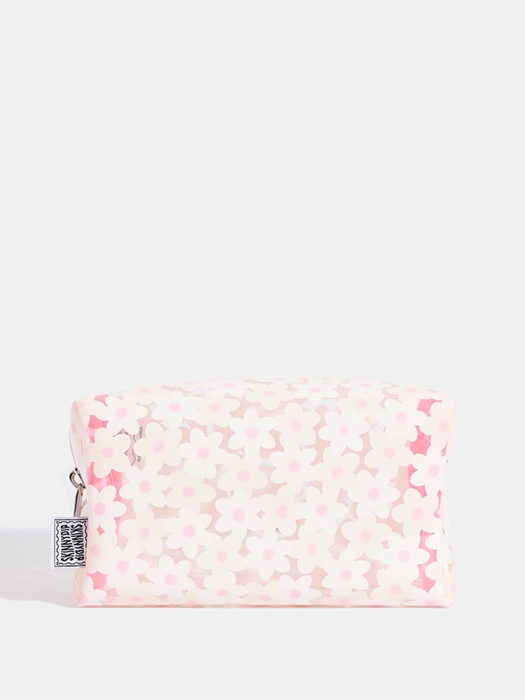 Skinnydip Pink Daisy Makeup Bag - Image 1 of 5