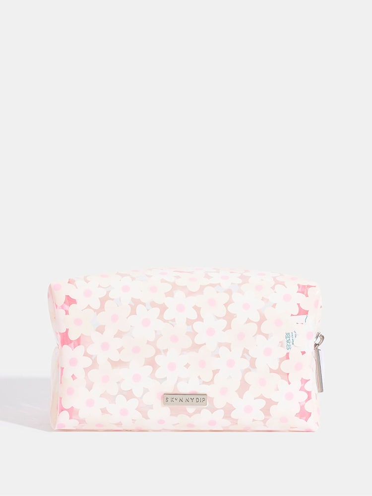 Skinnydip Pink Daisy Makeup Bag - Image 2 of 5