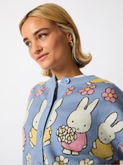 Miffy x Skinnydip Blue Flower Knitted Cardigan - Image 5 of 5