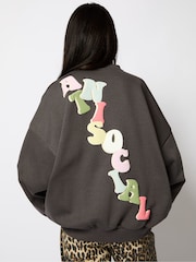 Skinnydip Green Anitisocial Sweatshirt - Image 2 of 4