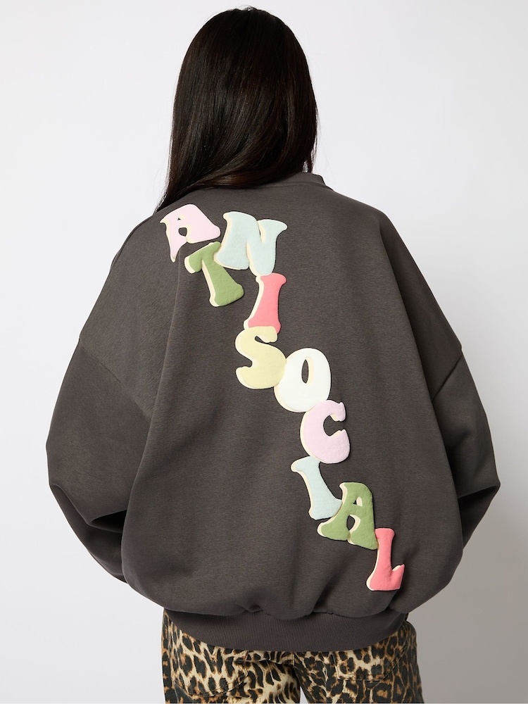 Skinnydip Green Anitisocial Sweatshirt - Image 2 of 4
