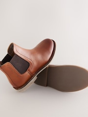 Tan Brown Wide Fit (G) Leather Chelsea Boots - Image 3 of 5