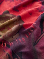 B by Ted Baker Aubergine Purple Floral Print Night T-Shirt - Image 4 of 4