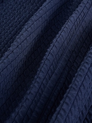 B by Ted Baker Navy Crinkle Texture Wide Leg Trousers - Image 10 of 10