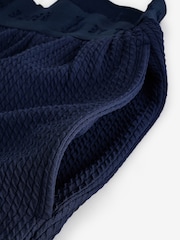 B by Ted Baker Navy Crinkle Texture Wide Leg Trousers - Image 8 of 10