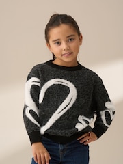 Angel & Rocket Black Zara Heart Jumper - Image 4 of 8