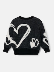 Angel & Rocket Black Zara Heart Jumper - Image 6 of 8