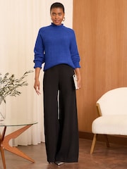 Love & Roses Blue Cosy Ruffle Long Sleeve Jumper - Image 4 of 4