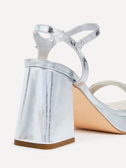 Linzi Silver Xandra Faux Leather Diamante Platform Sandals - Image 5 of 5