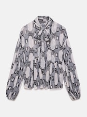 Mint Velvet Grey Abstract Print Blouse - Image 6 of 7