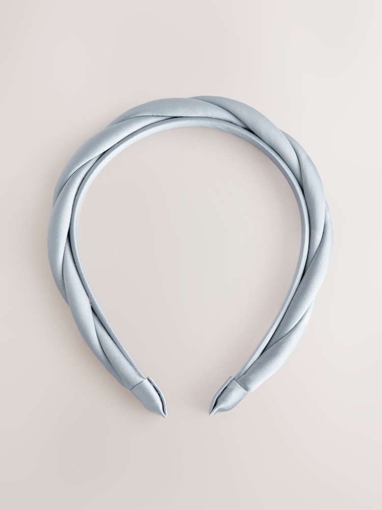 Blue Satin Twist Headband - Image 1 of 4