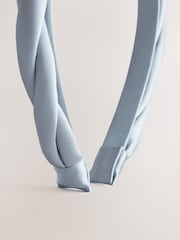 Blue Satin Twist Headband - Image 2 of 4