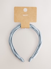Blue Satin Twist Headband - Image 3 of 4