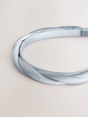 Blue Satin Twist Headband - Image 4 of 4
