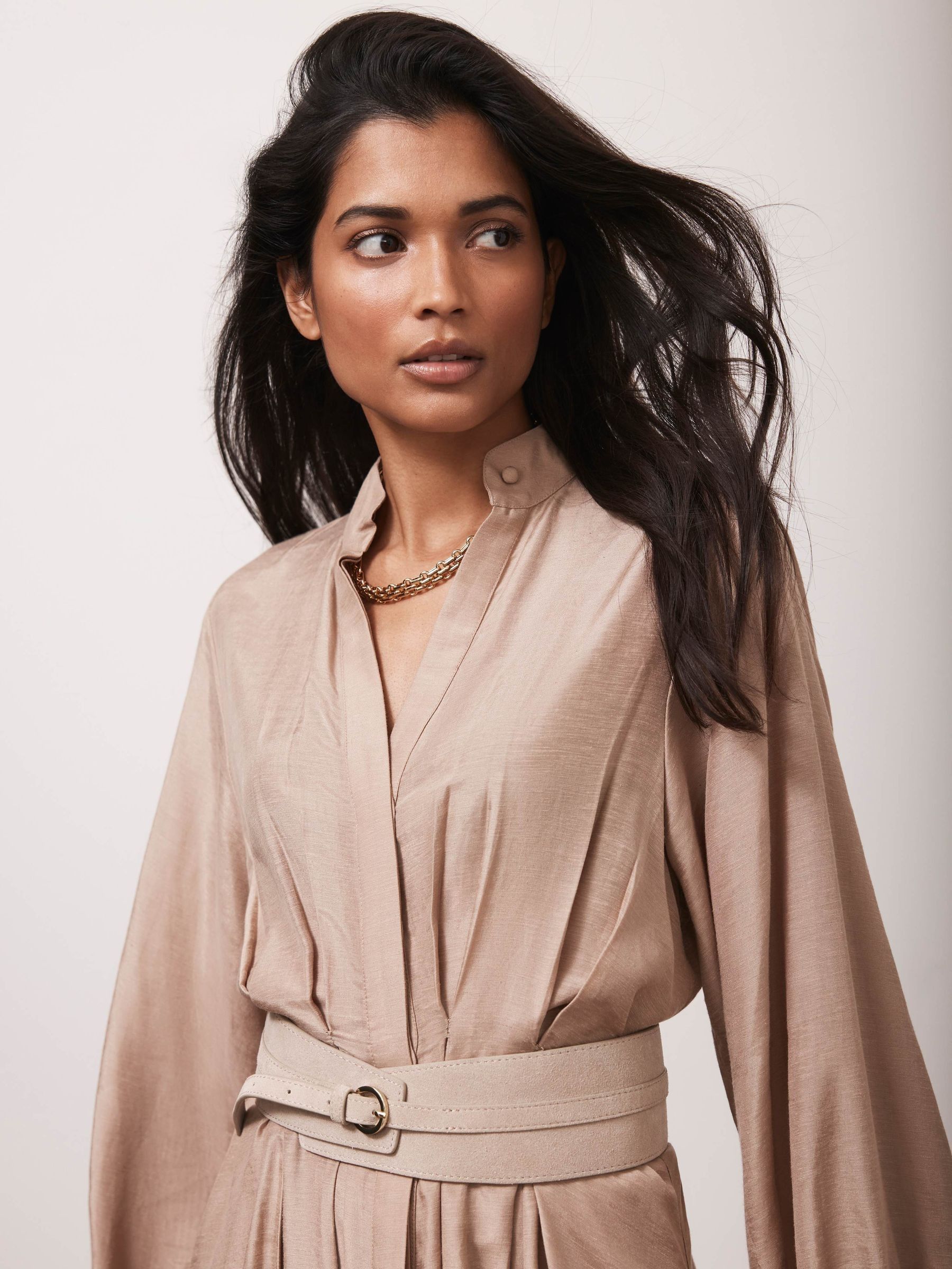 Buy Mint Velvet Cream Pleated Maxi Shirt Dress from Next USA