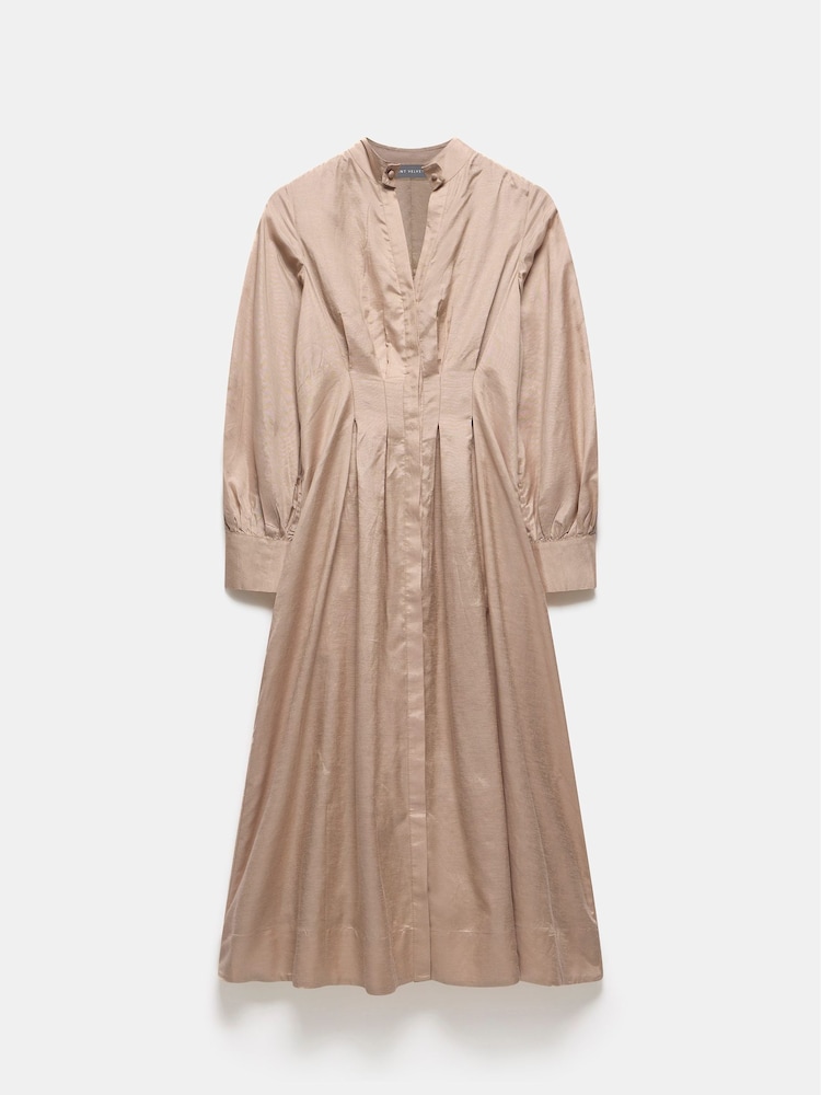 Buy Mint Velvet Cream Pleated Maxi Shirt Dress from Next Belgium