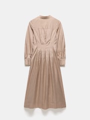Mint Velvet Cream Pleated Maxi Shirt Dress - Image 7 of 7