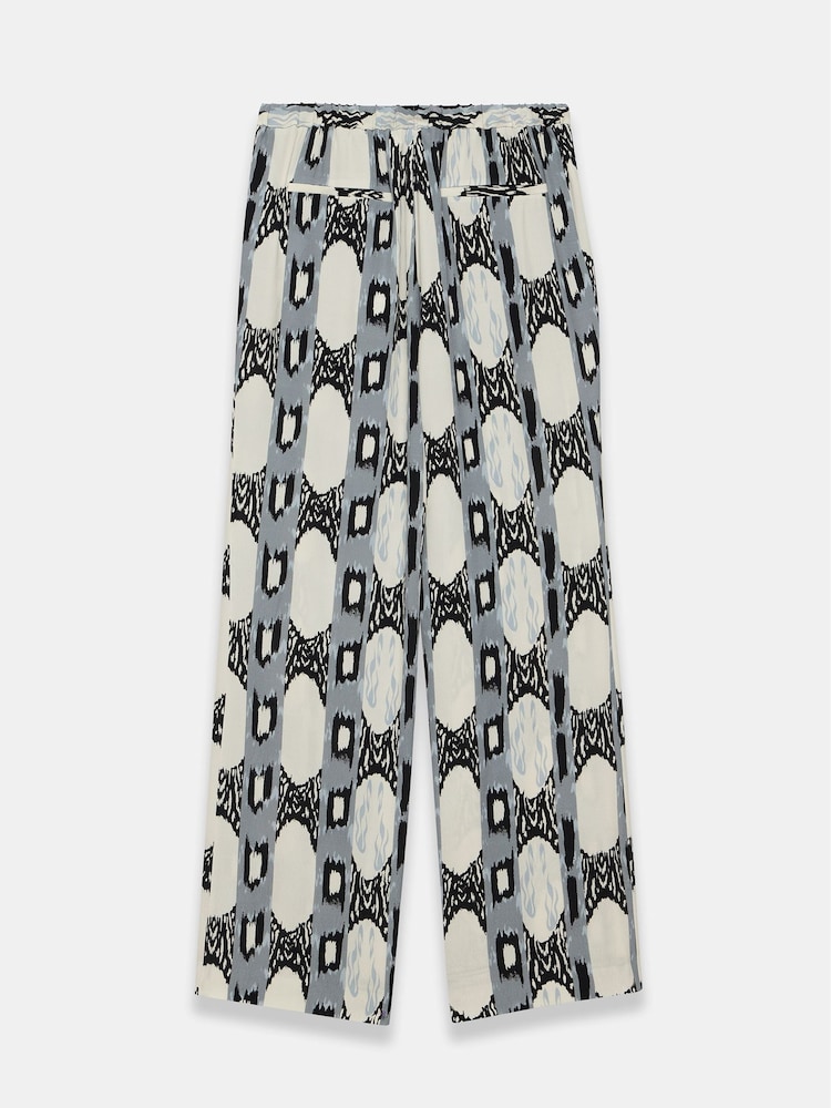 Mint Velvet Grey Abstract Print Trousers - Image 7 of 7