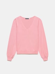 Mint Velvet Pink V-Neck Jumper - Image 6 of 7