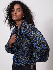 Mint Velvet Blue Floral Print Blouse - Image 3 of 7