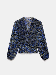 Mint Velvet Blue Floral Print Blouse - Image 6 of 7