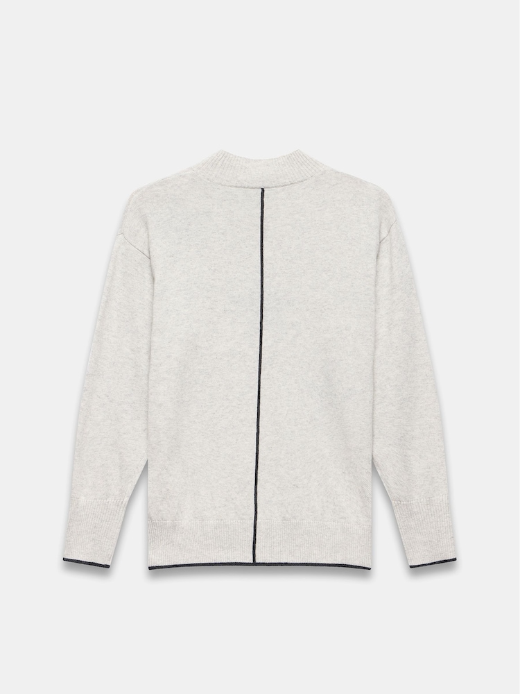 Mint Velvet Grey Cotton Blend Star Motif Jumper - Image 7 of 7