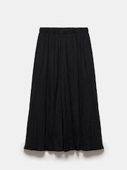 Mint Velvet Black Satin Crinkle Maxi Skirt - Image 6 of 7