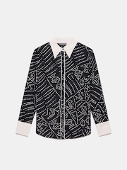 Mint Velvet Black Spot Print Shirt - Image 6 of 7