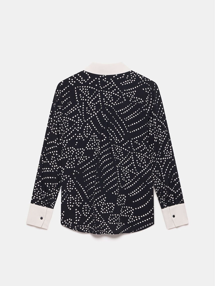 Mint Velvet Black Spot Print Shirt - Image 7 of 7 Mint Velvet Black Spot Print Shirt - Image 7 of 7