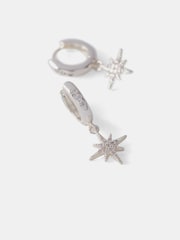 Mint Velvet Silver Plated Star Hoop Earrings - Image 1 of 5