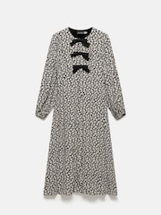 Mint Velvet Black Floral Print Midi Dress - Image 6 of 7