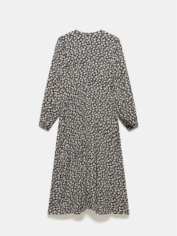 Mint Velvet Black Floral Print Midi Dress - Image 7 of 7 Mint Velvet Black Floral Print Midi Dress - Image 7 of 7
