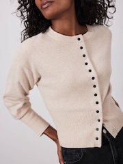 Mint Velvet Cream Cotton Blend Cardigan - Image 5 of 7