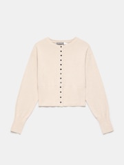 Mint Velvet Cream Cotton Blend Cardigan - Image 6 of 7
