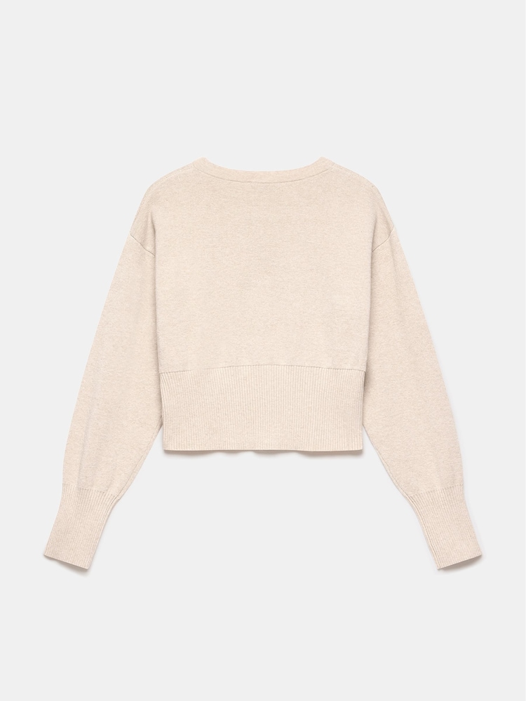 Mint Velvet Cream Cotton Blend Cardigan - Image 7 of 7