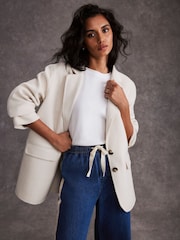 Mint Velvet White Wool Blend Blazer - Image 1 of 7