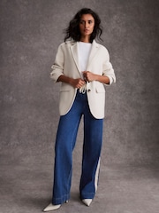 Mint Velvet White Wool Blend Blazer - Image 3 of 7