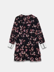 Mint Velvet Black Floral Print Mini Shirt Dress - Image 7 of 7