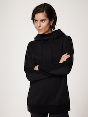 Mint Velvet Black Knit Hoodie - Image 2 of 7