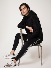 Mint Velvet Black Knit Hoodie - Image 5 of 7