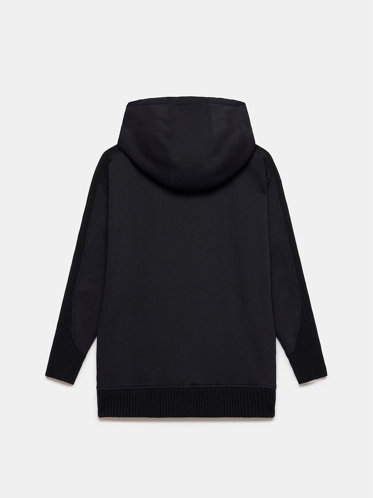 Mint Velvet Black Knit Hoodie - Image 7 of 7